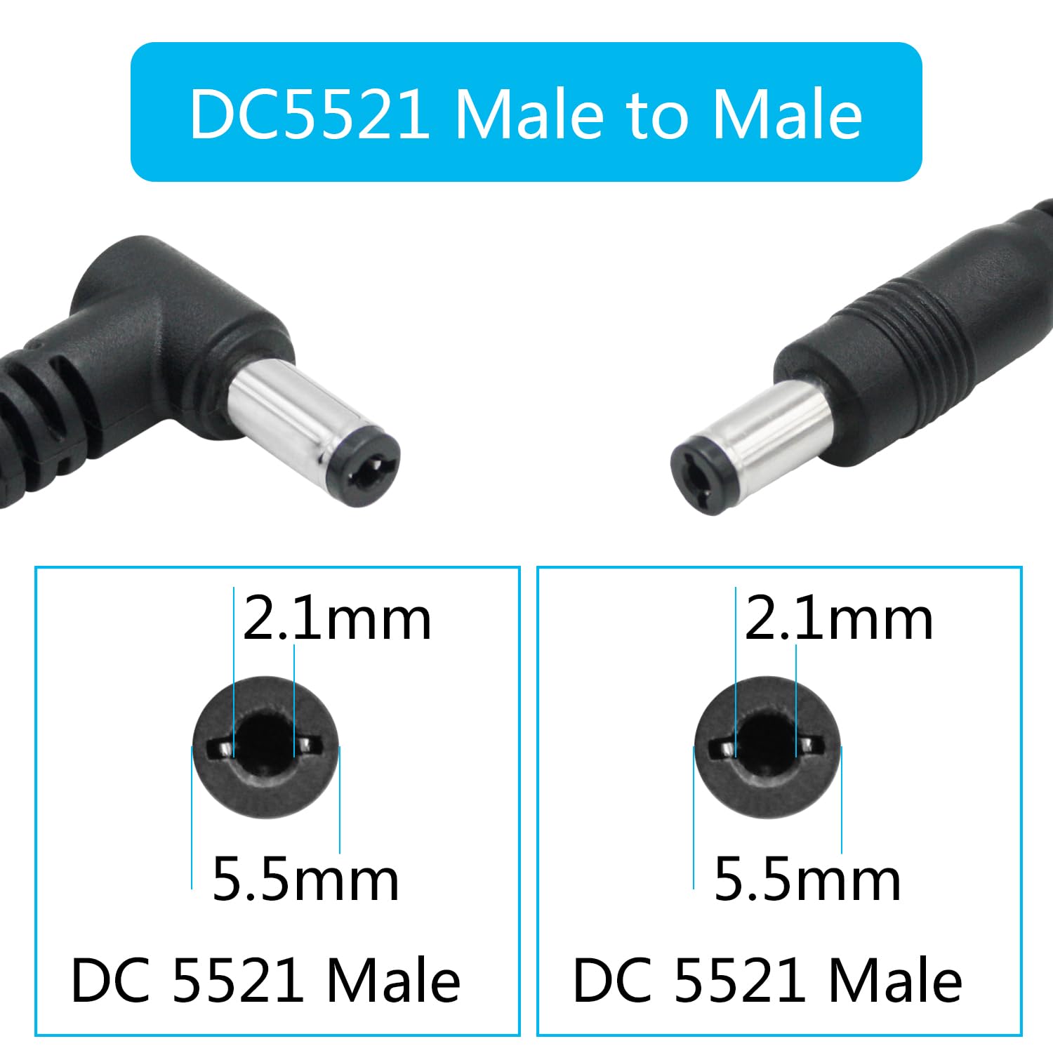 Amazon.com : Maixbomr 4Pcs DC 12V Power Extension Cable 0.5M/1.6FT